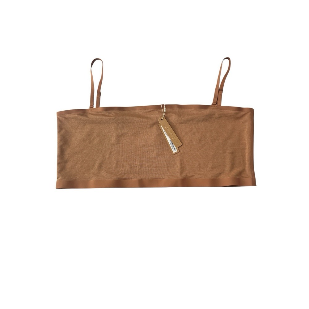 New Skims Sheer Sculpt Bandeau 4X Bronce With‎ Adjustable Straps